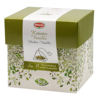 Morga vanilla herbal tea pyramid teabags Bio 15 pcs
