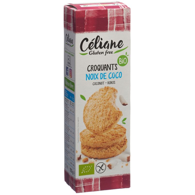 Les Recettes de Céliane shortbread with coconut gluten free organic 150 g