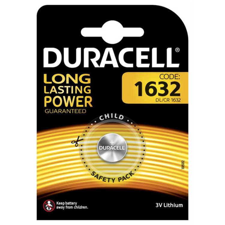 Duracell battery CR1632 3V lithium Blist