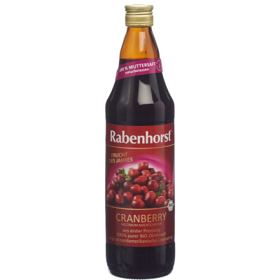 Rabenhorst organic cranberry mother juice bottle 750 ml