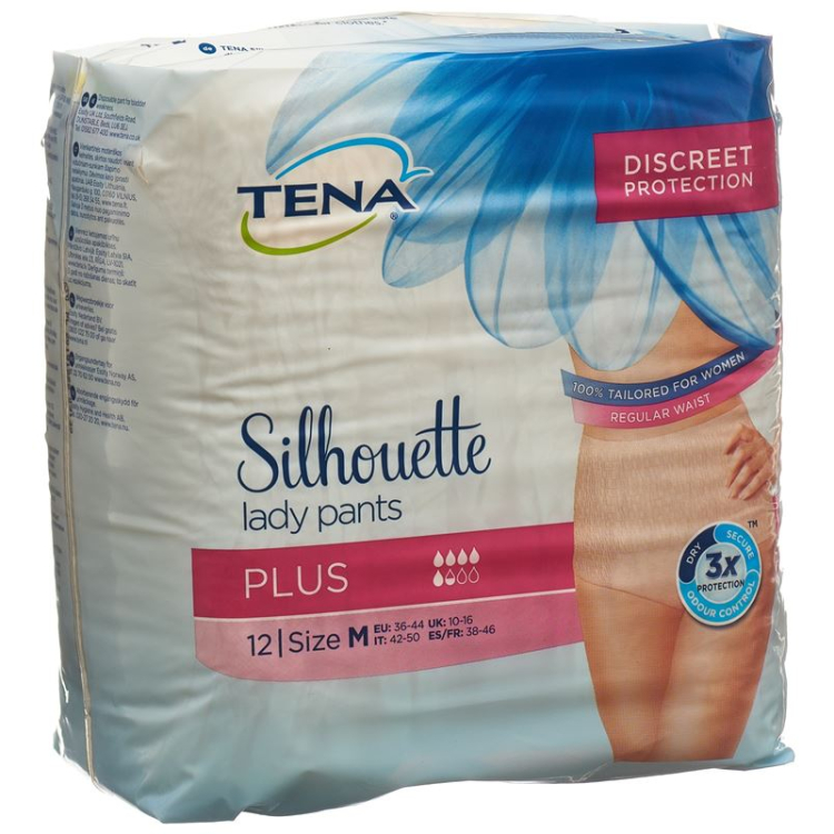 TENA Silhouette Plus M creme 4 x 12 pcs