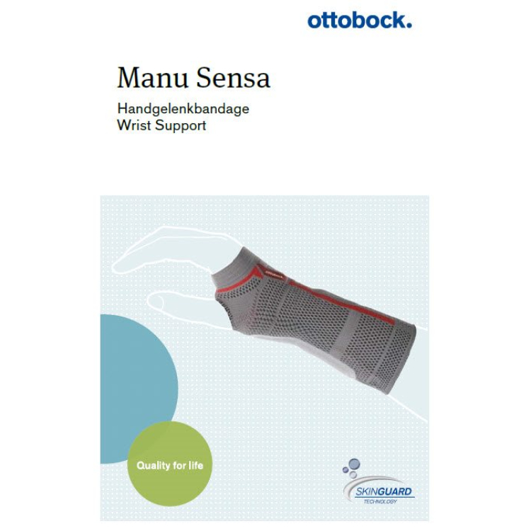 MANU SENSA polsbandage XL links parelgrijs