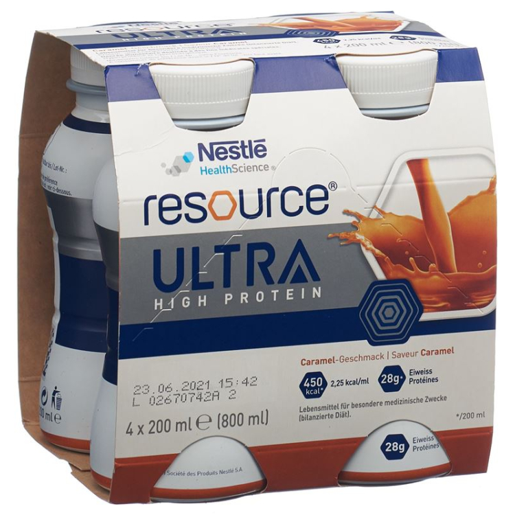 Resurs Ultra Yüksək Proteinli Karamel 4 Fl 200 ml