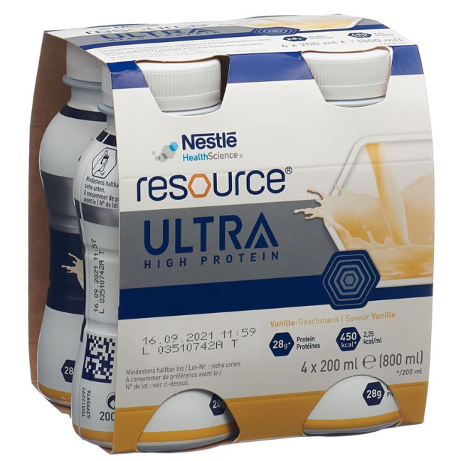 Resource Ultra Haute Protéine Vanille 4 Fl 200 ml