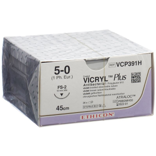 VICRYL PLUS 45cm ungu 5-0 FS-2 36 pcs