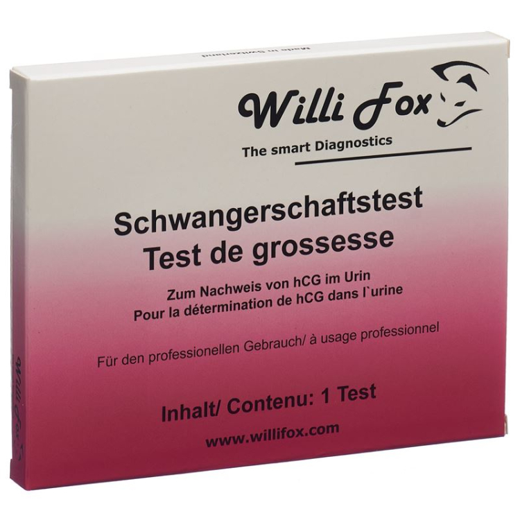 Willi Fox test de grossesse urine 100 pièces