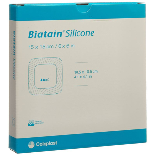 Biatain medicazione in schiuma di silicone 15x15cm autoadesiva 5 pz