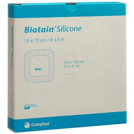 Повязка из силиконовой пены Biatain 15x15см самоклеящаяся 5 шт.