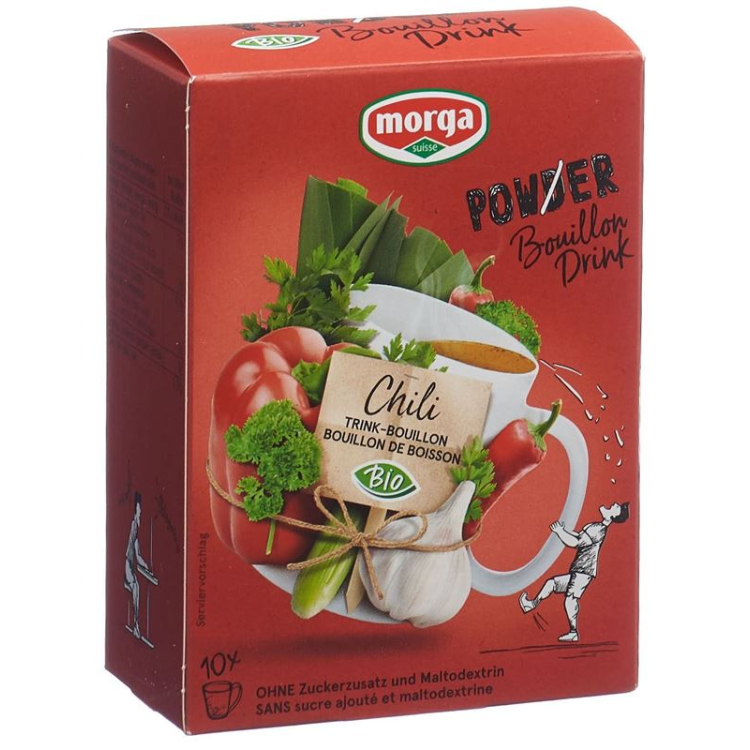 Morga Power Powder drink Bouillon Chili Bio Btl 10 4 g