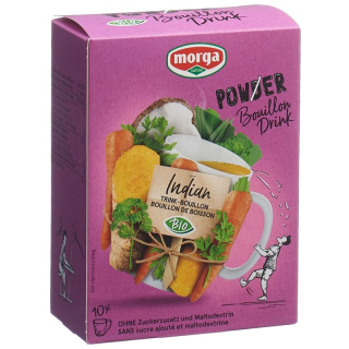 Morga PowerPowder BouillonDrink Indian Bio 10 bags 4 g