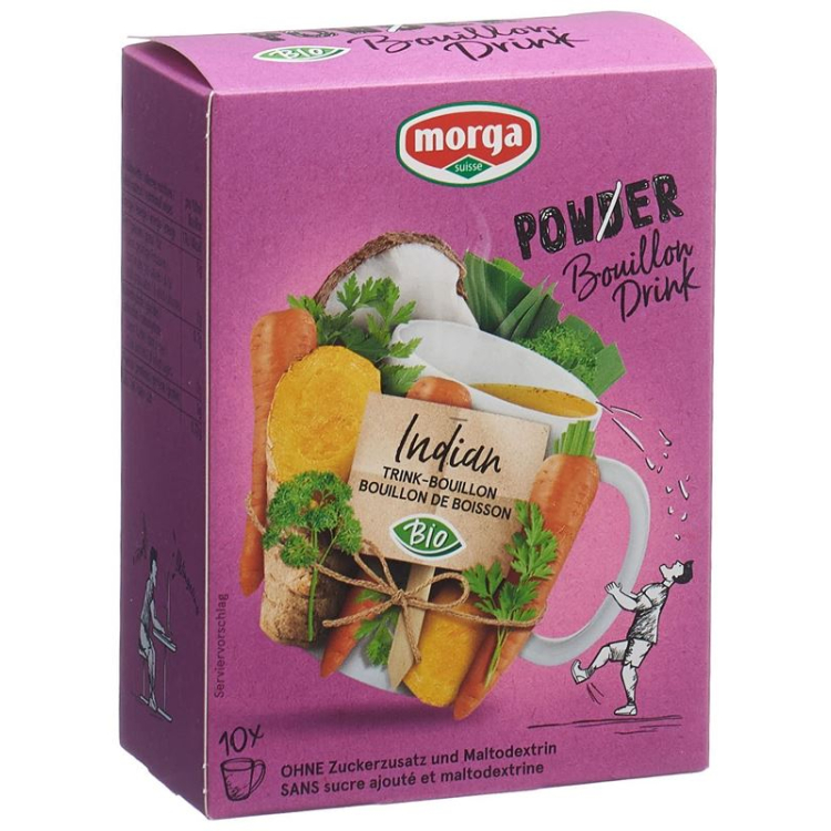 Morga Power Powder drink Bouillon Indian Bio Btl 10 4 g