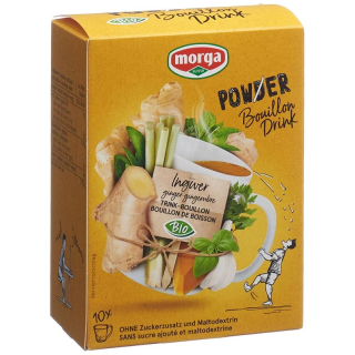 Morga Power Powder Bouillon drink ginger organic 10 Battalion 4 g