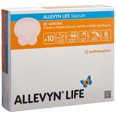 Allevyn Sacrum Life silicone foam dressing 17.2x17.5cm 10 pcs