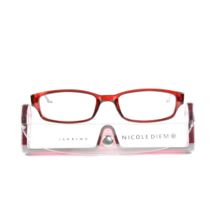 Óculos de leitura Nicole Diem 2.00dpt San Remo vermelho/cristal