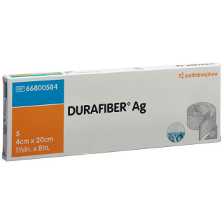 Durafiber AG காயம் டிரஸ்ஸிங் 4x20cm மலட்டு 5 பிசிக்கள்