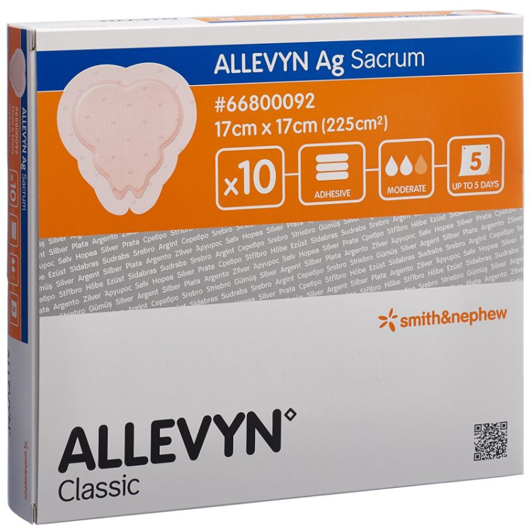 Allevyn Ag Sacrum 압축 17x17cm 10개입