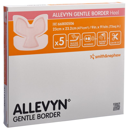 Allevyn Gentle Border Heel 23x23,2cm 5 stk
