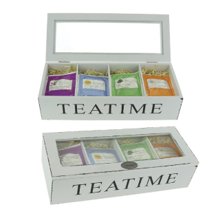 Herboristeria wooden box Living Teatime filled with 4 x 10 bags