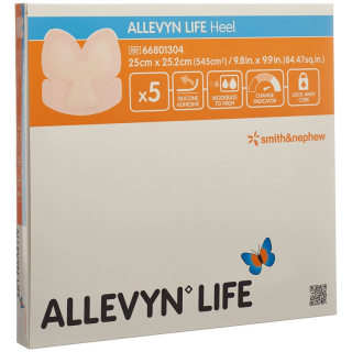 Allevyn Heel Life silicone foam dressing 25x25.2cm 5 pcs