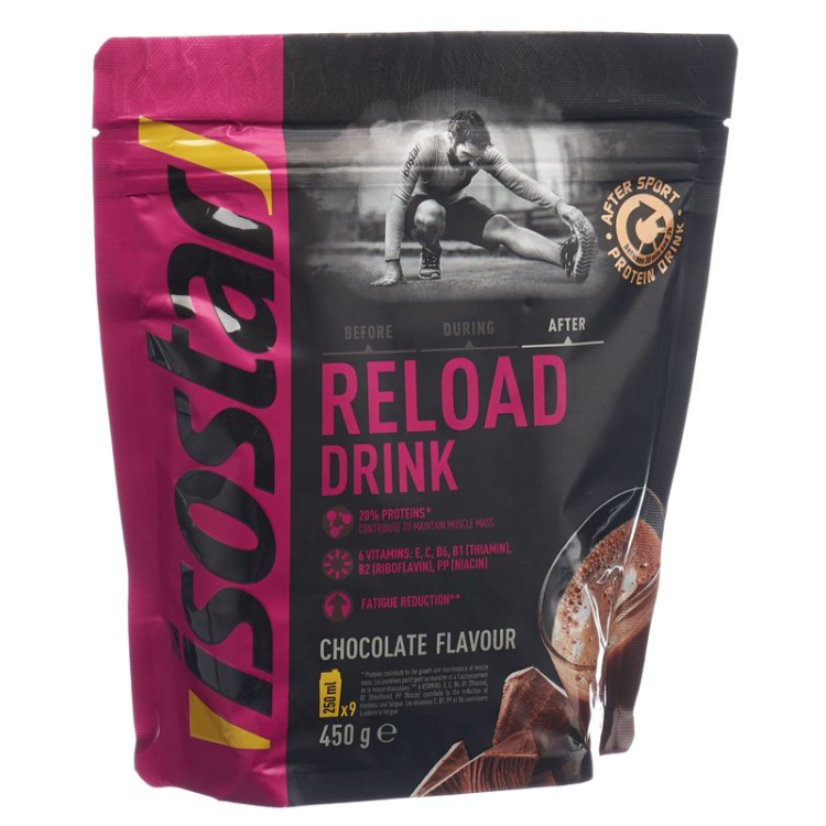 Isostar Reload drink PLV chocolate Battalion 450 g