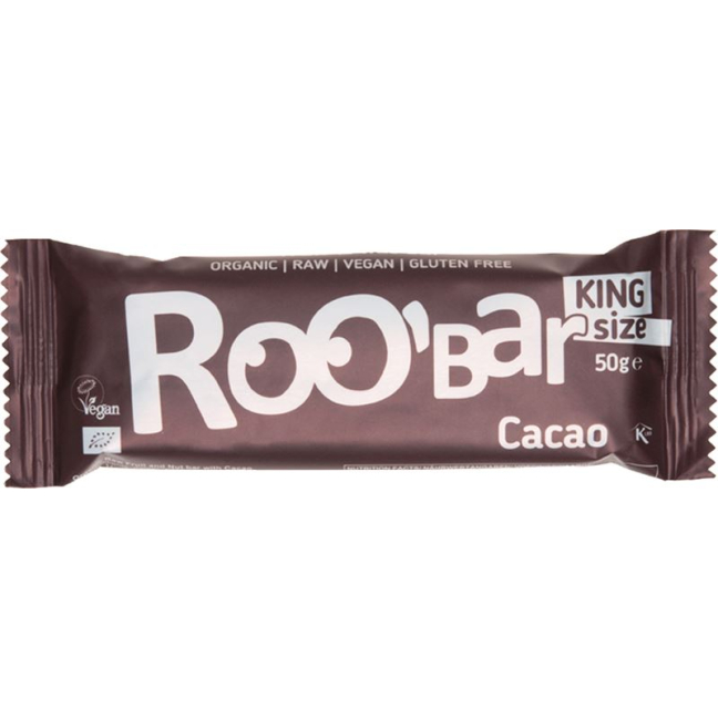 Roobar Rohkostriegel Kakao 16 x 50 g