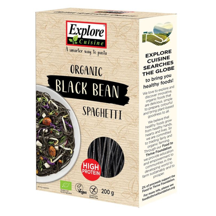 Explore Cuisine spaghetti from black beans bio 200g