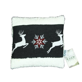 Sky green stone pine cushion 24x24cm winter deer fleece cover made of Ba