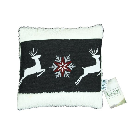 Himmelgruen Swiss stone pine 24x24cm Winter deer Flauschbezug Cotton