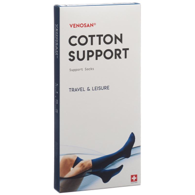 Venosan COTTON SUPPORT Kojinės A-D L juodos 1 pora