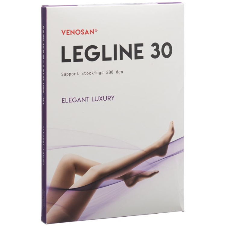 VENOSAN LEGLINE 30 A-T XS black 1 pair