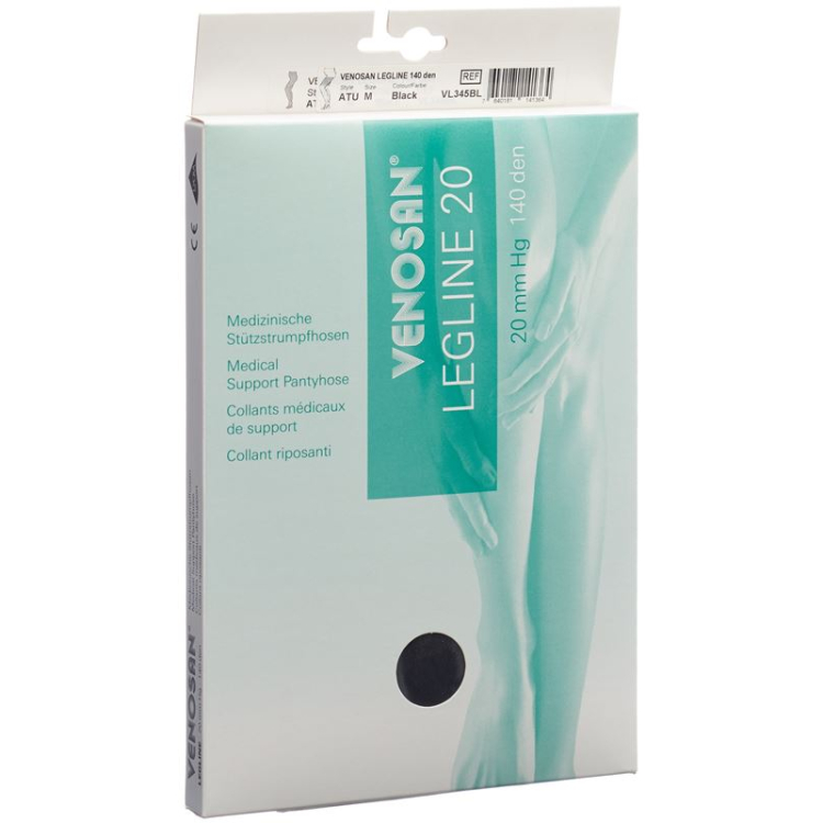 Venosan Legline 20 A-TU Materna XL black 1 pair