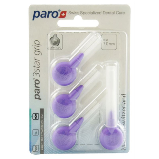 PARO 3STAR-GRIP 7mm violet moyen-grossier 4 pcs