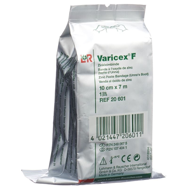 Bandagem de pasta de zinco Varicex F 10cmx7m