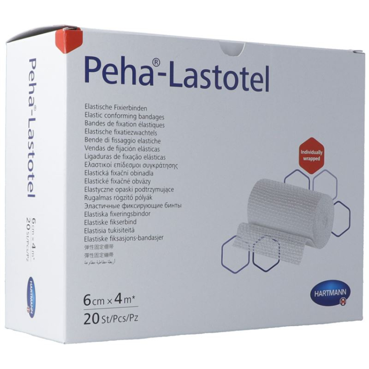 Peha-Lastotel bandages 6cmx4m 20 pcs