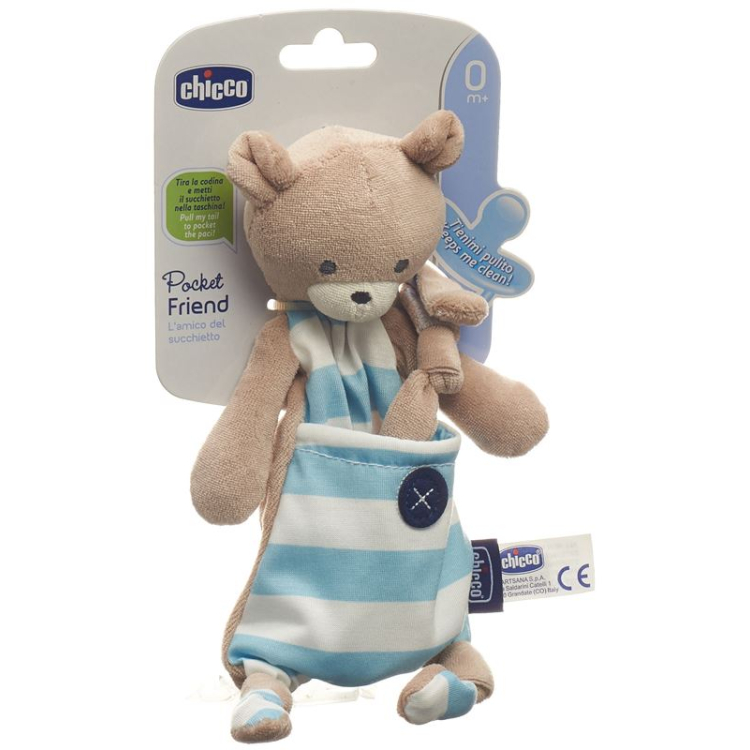 Chicco Schnullerhalter POCKET FRIENDS Boy 0m+