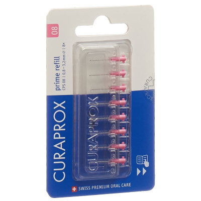 Curaprox CPS 08 prime refill Interdentalbürste pink 8 Stk