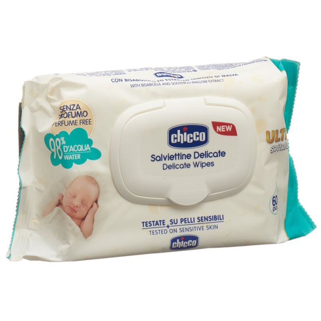 Chicco Cleaning wipes ULTRASOFT & PURE 0m + 60 pcs