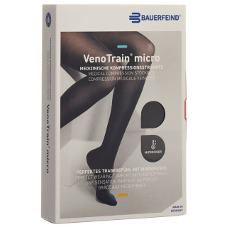 VenoTrain MICRO A-G KKL2 XL normal / short closed toe black adhesive tape tufts 1 pair