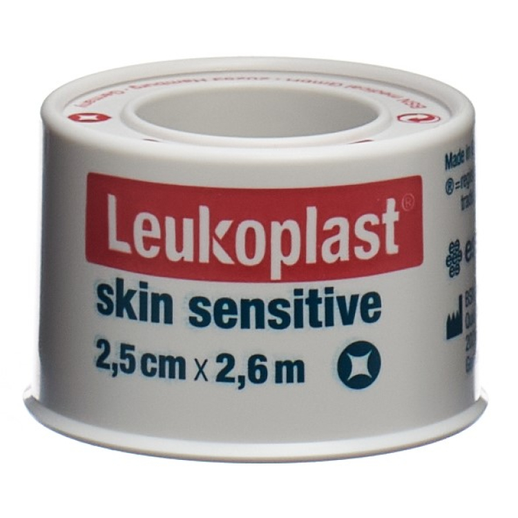 Leukoplast skin sensitive Silikon 2,5cmx2,6m Rolle 12 Stk