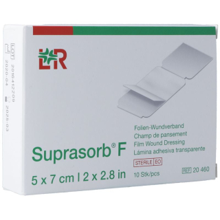 Suprasorb F ფილმი ჭრილობის სახვევი 7x5 სმ სტერილური 10 ც