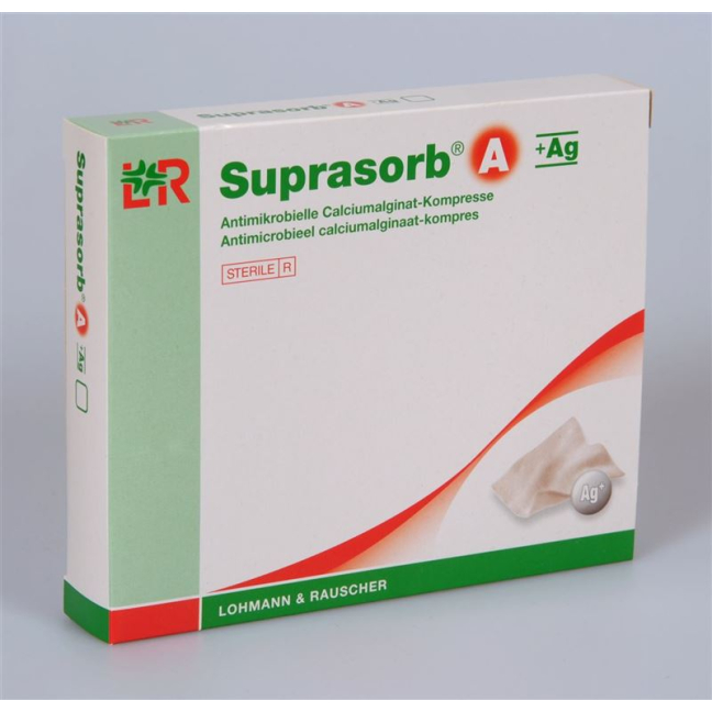 Suprasorb A +Ag アルギン酸カルシウム圧縮 10x20cm 滅菌 5 個