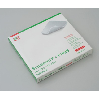 Suprasorb P + PHMB antimicrobial foam dressing 15x15cm 5 pcs