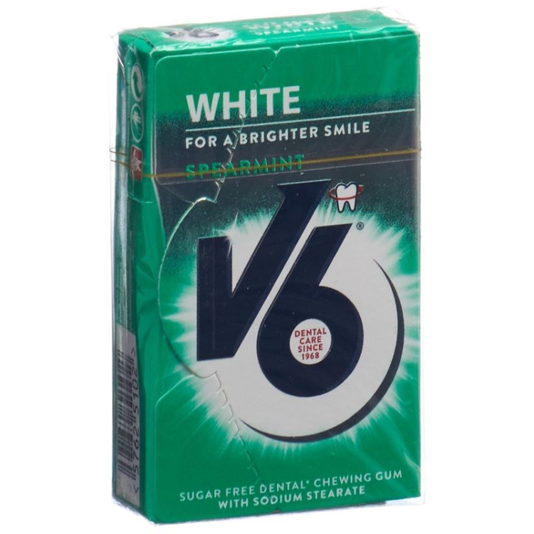 V6 Chicle Blanco Menta Verde Caja 24