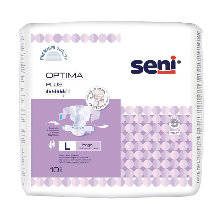 Seni Optima Plus inkontinans pedi L, kemer 2. emicilik ile