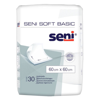 Seni Soft Basic onderleggers 60x60cm vloeistofdicht 30 st