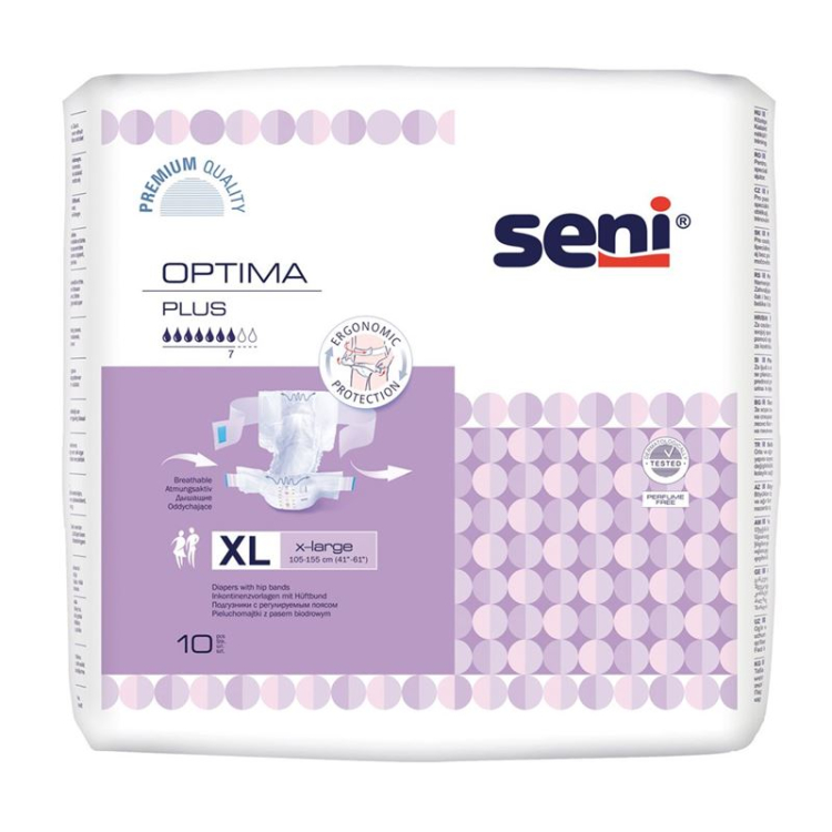 پد بی اختیاری Seni Optima Plus XL با قابلیت جذب 2 کمری