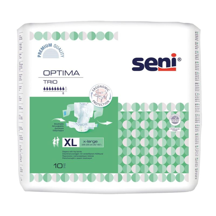 Seni Optima Trio 3. emiş gücüne sahip bel bandı XL inkontinans pedi