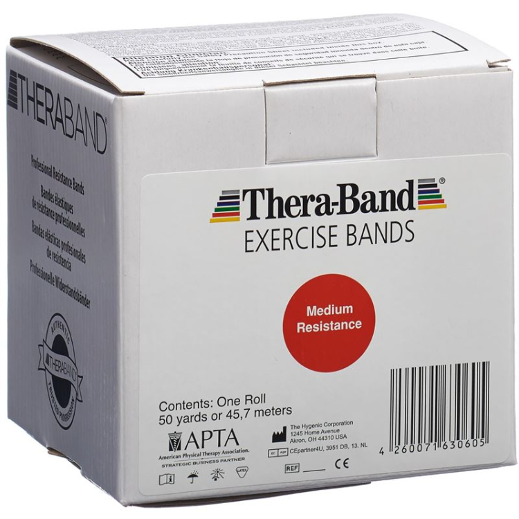 Thera-Band 45mx12,7cm punane keskmise tugevusega