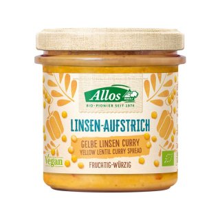 Allos Lentil Spread Yellow Lentil Curry Organic Jar 140 g