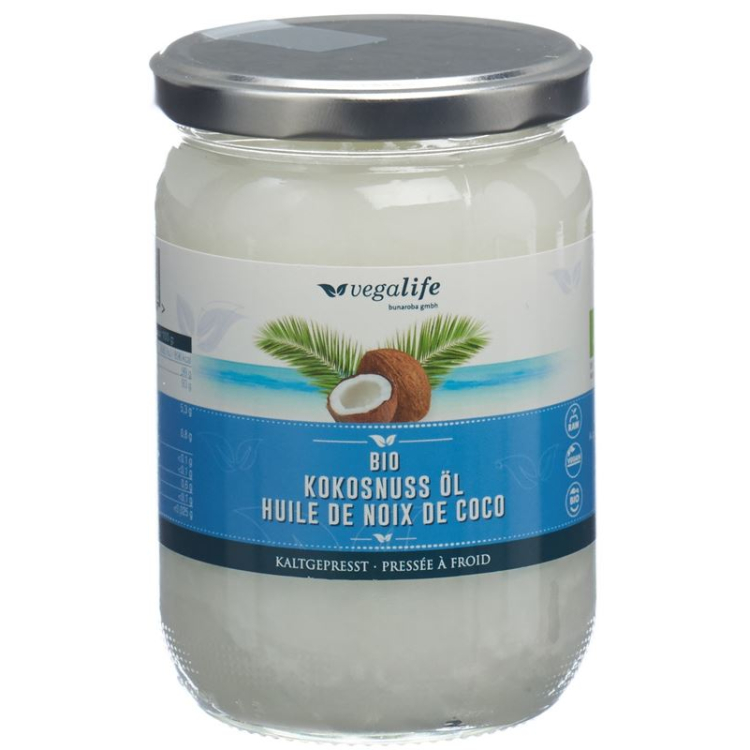 Vegalife coconut oil glass 500 ml